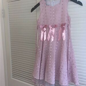Bonnie Jean Girls Bow Pink Dress Size 6X holiday party